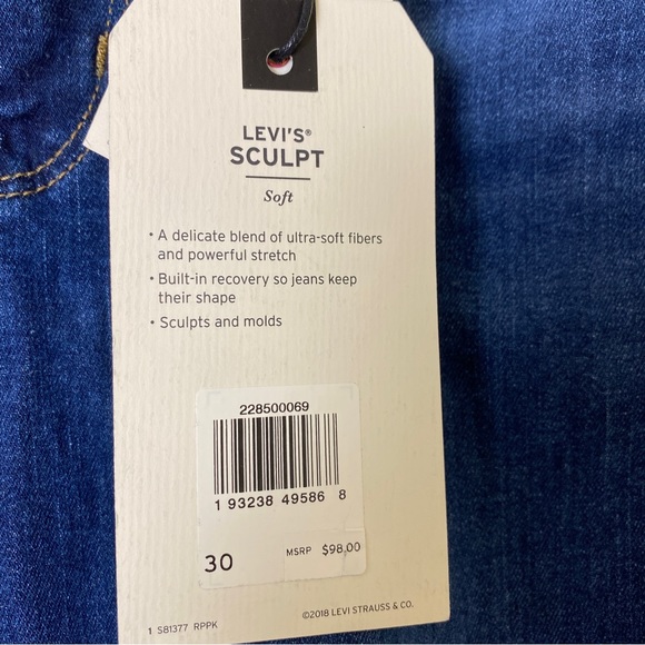 NWT Levi’s Premium 721 HIGH RISE ANKLE SKINNY JEANS - Picture 8 of 10